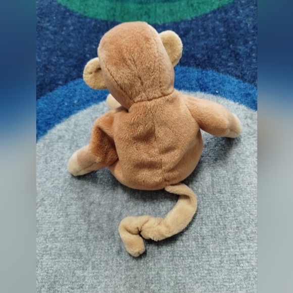 -Ty Beanie Babies Bongo The Monkey Tan Tail - 10" - Picture 12 of 17